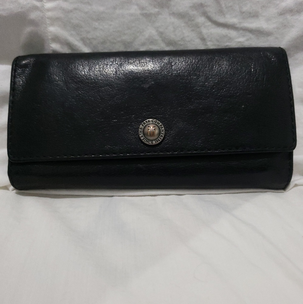 Frye black leather wallet